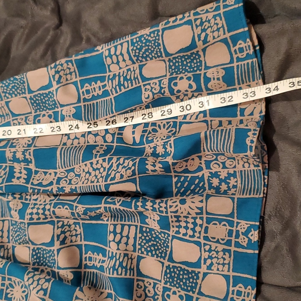 Vintage modcloth blue/taupe dress size medium - Picture 8 of 8